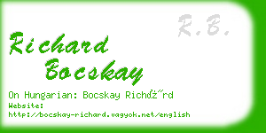 richard bocskay business card